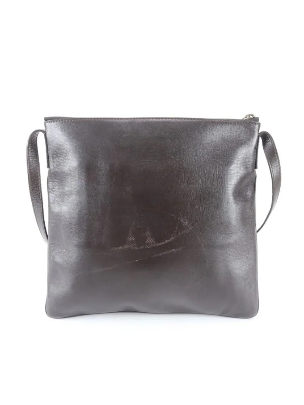 Louis Vuitton Utah Sac Plat Leather Shoulder Bag Messenger Brown